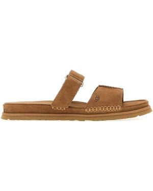 UGG Camel Suede Goldengaze Slippers - Brown