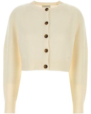 Loulou de Saison Ivory Cashmere Heike Cardigan - Natural