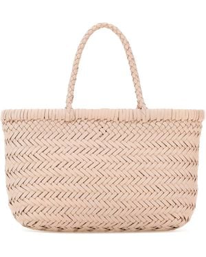 Dragon Diffusion Pastel Pink Leather Mini Gora Bucket Bag - Natural