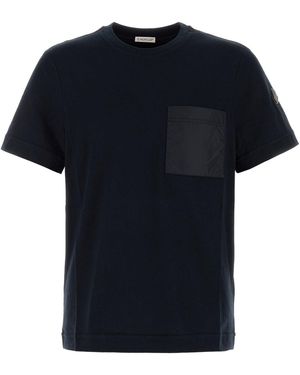 Moncler Midnight Blue Cotton Blend T-shirt - Black