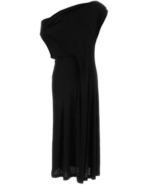 Co. Black Jersey One-shoulder Dress