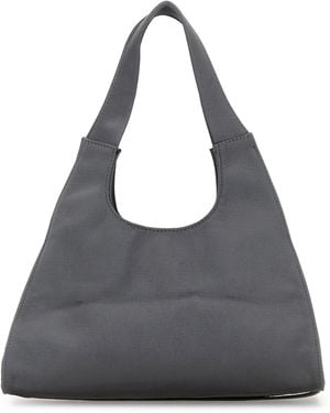 GIMAGUAS Grey Satin Mini Maria Shoulder Bag - Black
