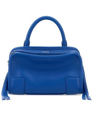 Loewe Borsa a mano Amazona mini in pelle blu