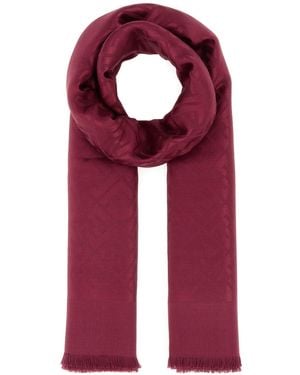 Fendi Sciarpa in misto seta porpora - Rosso
