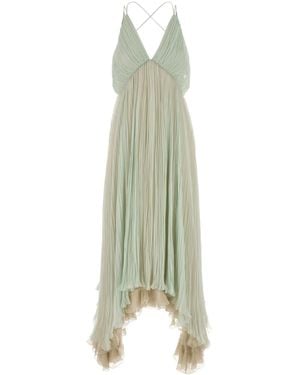 Alberta Ferretti Pastel Green Chiffon Dress