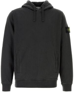 Stone Island Charcoal Cotton Sweatshirt - Gray