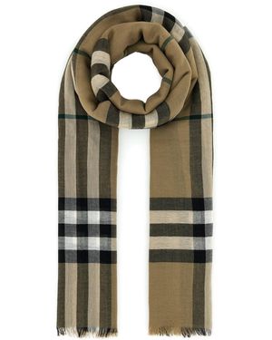 Burberry Sciarpa in lana ricamata - Verde