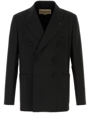 Valentino Garavani Black Wool Blazer