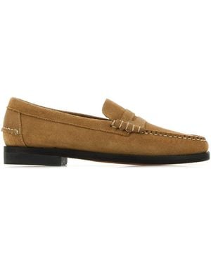 Sebago Mocassini Dan Flesh Out in pelle scamosciata cammello - Marrone