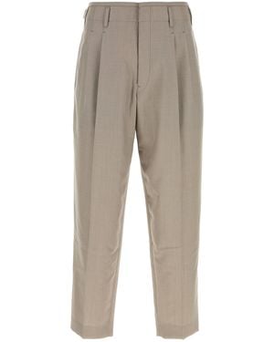 Lemaire Cappuccino Polyester Blend Pant - Gray