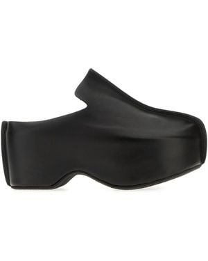 JW Anderson Black Leather Clogs