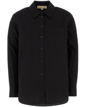 MICHAEL Michael Kors Black Stretch Poplin Shirt