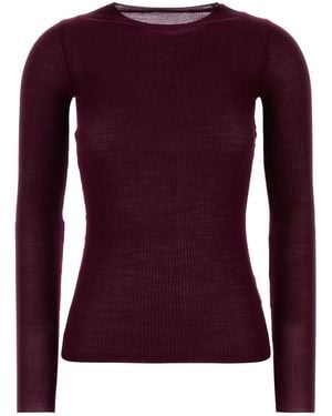 Jil Sander Plum Wool Jumper - Purple