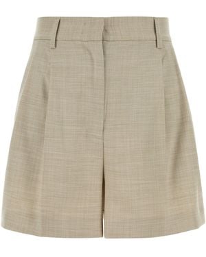 ANDAMANE Melange Sand Stretch Twill Masha Shorts - Natural