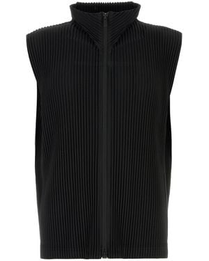 Homme Plissé Issey Miyake Homme Plisse' Issey Miyake Polyester Vest - Black