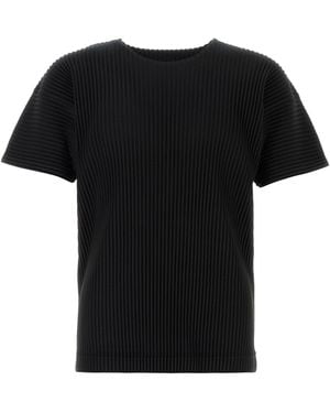 Homme Plissé Issey Miyake T-shirt in poliestere nero
