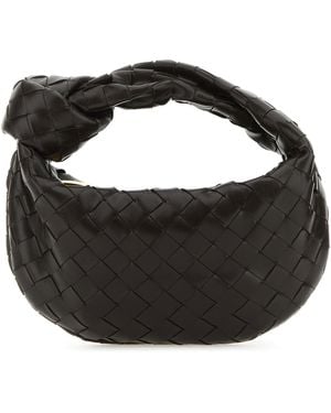 Bottega Veneta Borsa a mano Jodie mini in nappa testa di moro - Nero