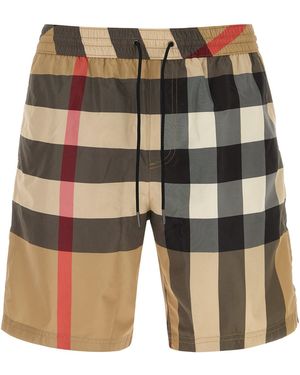 Burberry Printed Polyester Swimming Shorts - Multicolor