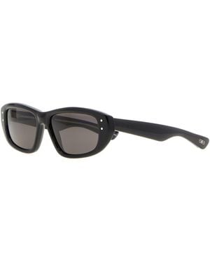 Balenciaga Black Acetate Sunglasses - Grey