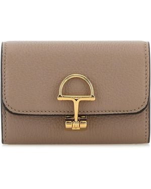 Gucci Portamonete in pelle rosa antico - Marrone