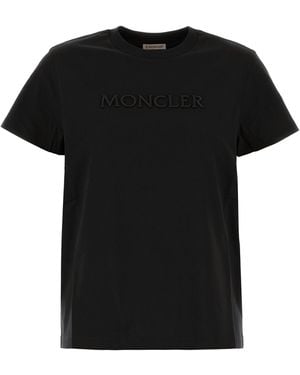 Moncler Black Cotton T-shirt