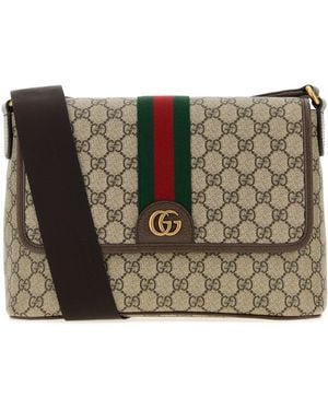Gucci Borsa a tracolla Ophidia media in tela GG - Nero
