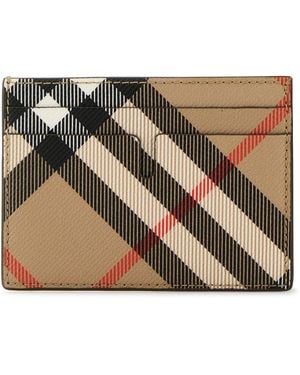Burberry Portacarte in tela ricamata - Marrone