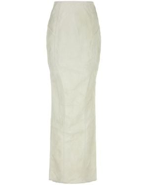 Entire studios Gonna Channel in denim stretch bianco