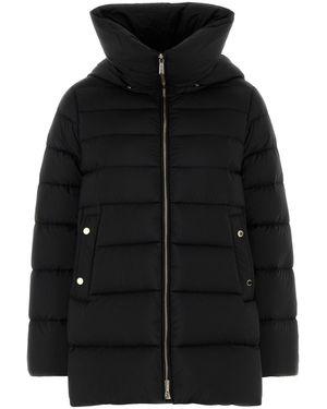 ダウンジャケット・コート Moorer Black Nylon Blend Natalia Down Jacket Moorer Natalia Down Jacket in Natural | Lyst