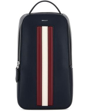 Bally Navy Blue Leather Crossbody Bag