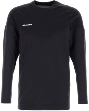 Mammut Swiss1862 Black Stretch Nylon Blend T-shirt - Blue