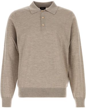 Brioni Shirt Collar Polos - Natural
