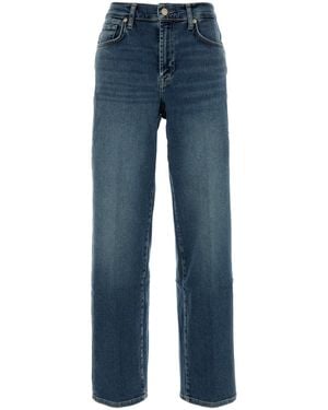 7 For All Mankind Stretch Denim Stovepipe Jeans - Blue