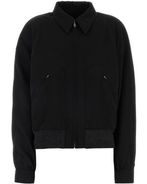 Maison Margiela Black Wool Bomber Jacket