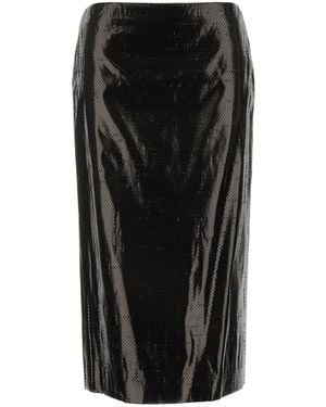 McQueen Silk Tarpaulin Skirt - Black