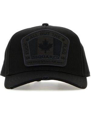 DSquared² Black Cotton Baseball Cap