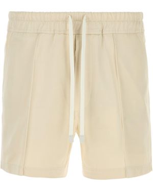 Tom Ford SHINY RAYON SATIN SHORTS WITH PIPING - Neutro