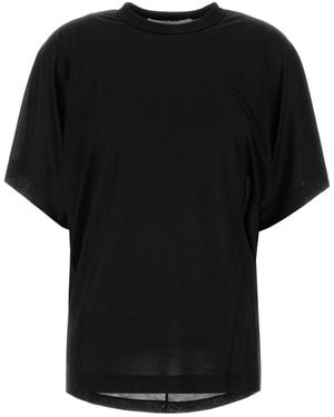 Carven Black Silk Oversize T-shirt