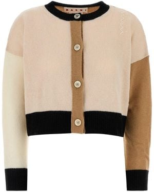 Marni Multicolour Cashmere Oversize Cardigan - Black