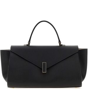 Valextra Black Leather Medium Iside Editor Senso Handbag