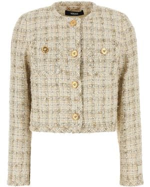 Versace Tweed Blazer - Natural