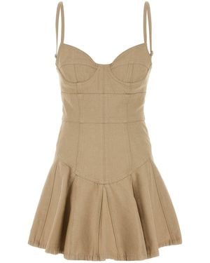 DSquared² Sand Denim Mini Dress - Natural