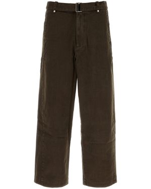 Entire studios Brown Cotton Gully Pant - Multicolour