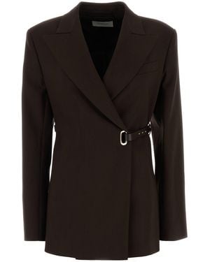 Sportmax Brown Stretch Viscose Cinta Blazer - Black