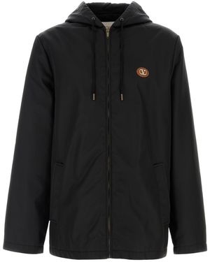 Valentino Garavani Black Nylon Windbreaker