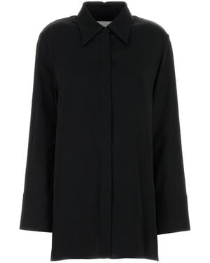 Jil Sander Black Satin Oversize Shirt