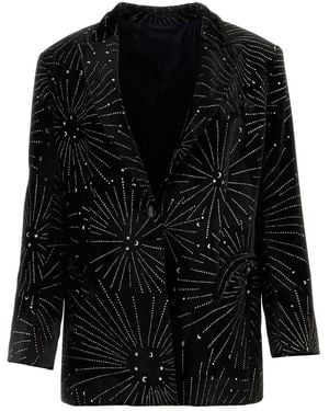 BLAZE Embellished Velvet Tomboy R - Black