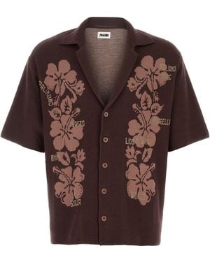 Magliano Purple Knit Riviera Shirt - Brown