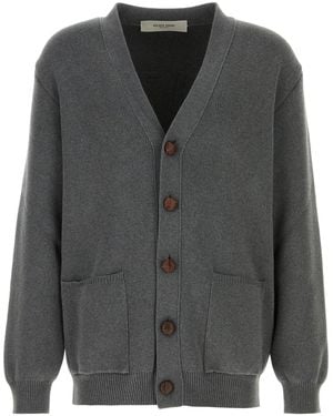 Golden Goose Dark Gray Cotton Blend Darryl Cardigan
