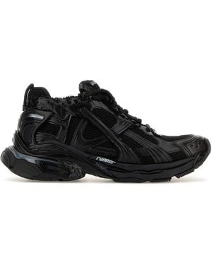 Balenciaga Sneakers Runner LED nere in rete e gomma - Nero